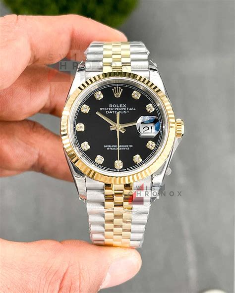 rolex datejust 36 jubilee schwarz|Rolex Datejust 36mm diamond bezel.